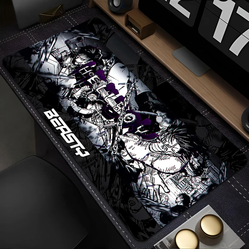 

Mouse Pad Japan Anime HD Print Mousepad Laptop J-jujutsu Kaisen Gaming Keyboard Pad Toji Fushiguro Black And White Cool Desk Mat