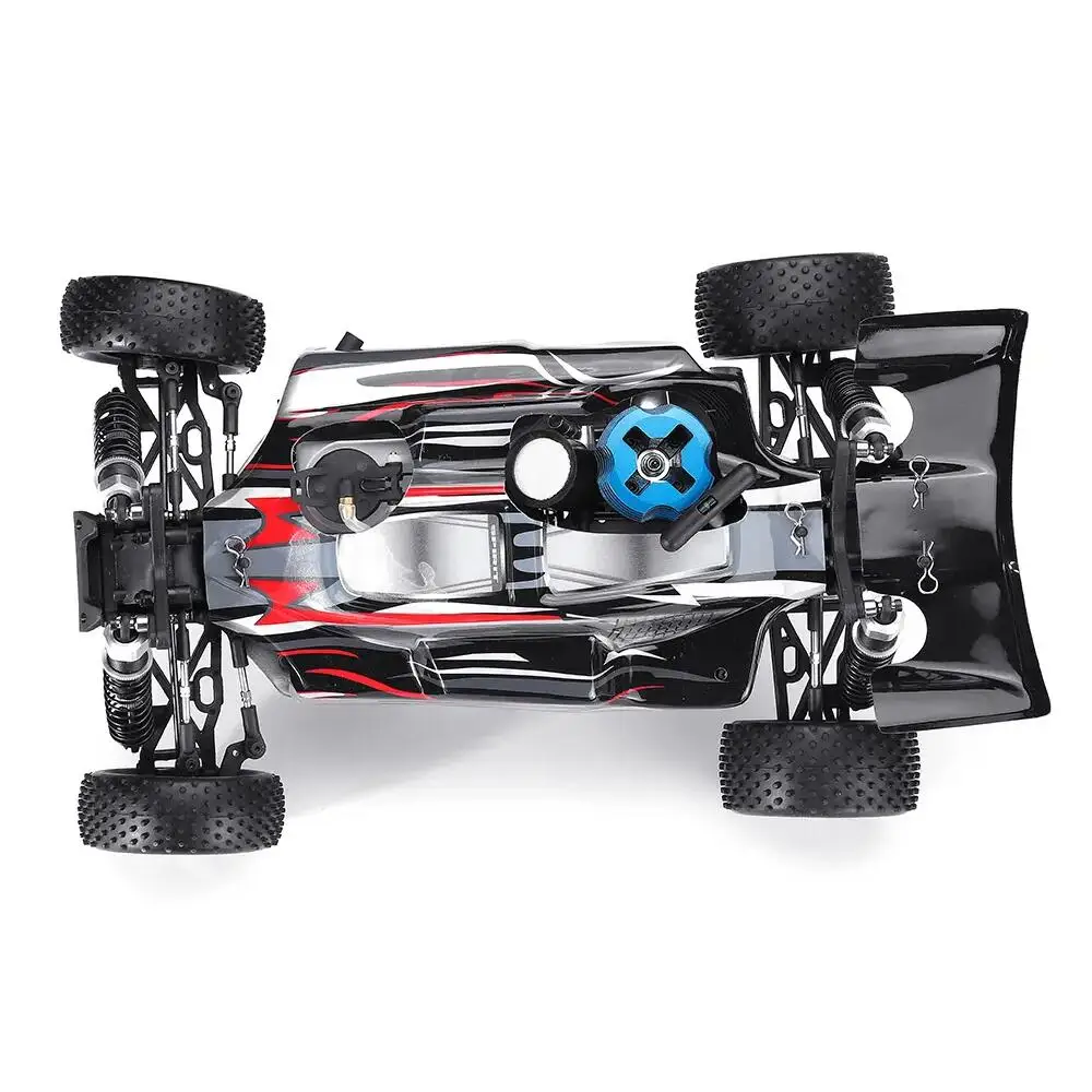 VRX RH1006 1/10 escala 4WD Nitro RTR todoterreno Buggy de alta velocidad 2,4 GHz RC coche regalos para niños (con motor de metanol Force.18))-negro rojo