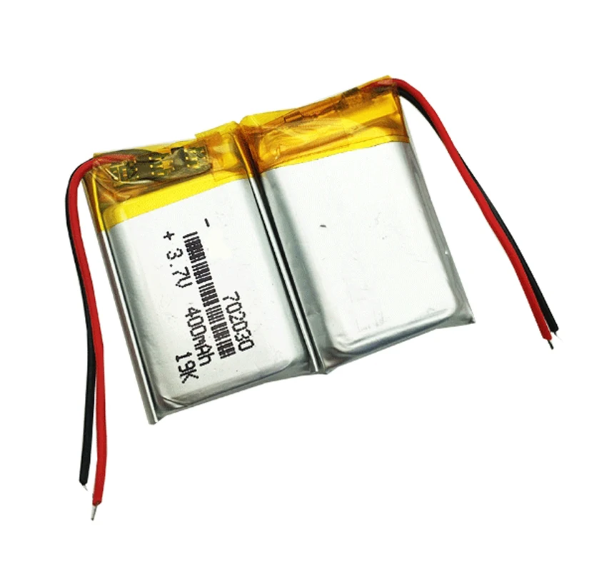 

2x 3.7V 400mah Rechargeable Lithium Polymer Battery 702030 for Remote Control Wireless Keyboard Electronic Toy Camera Batteries