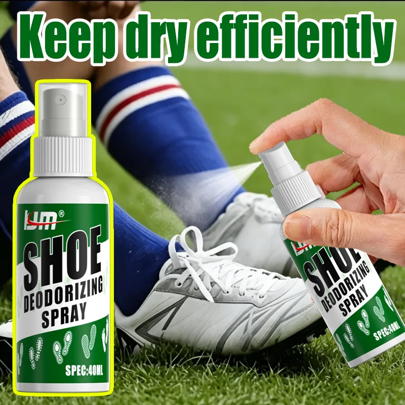 KJM Shoe Deodorizing Spray, Quick 3 Seconds Odor Remover for Sports Sneakers Boots and Perspiring Feet Keep Foot Dry Efficiently