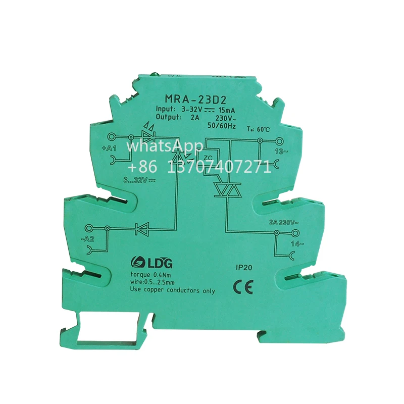 

5PCS MRA-23D2 Mini 6.2mm 2A Input: 3-32V DC Solid State Relay Relay Module