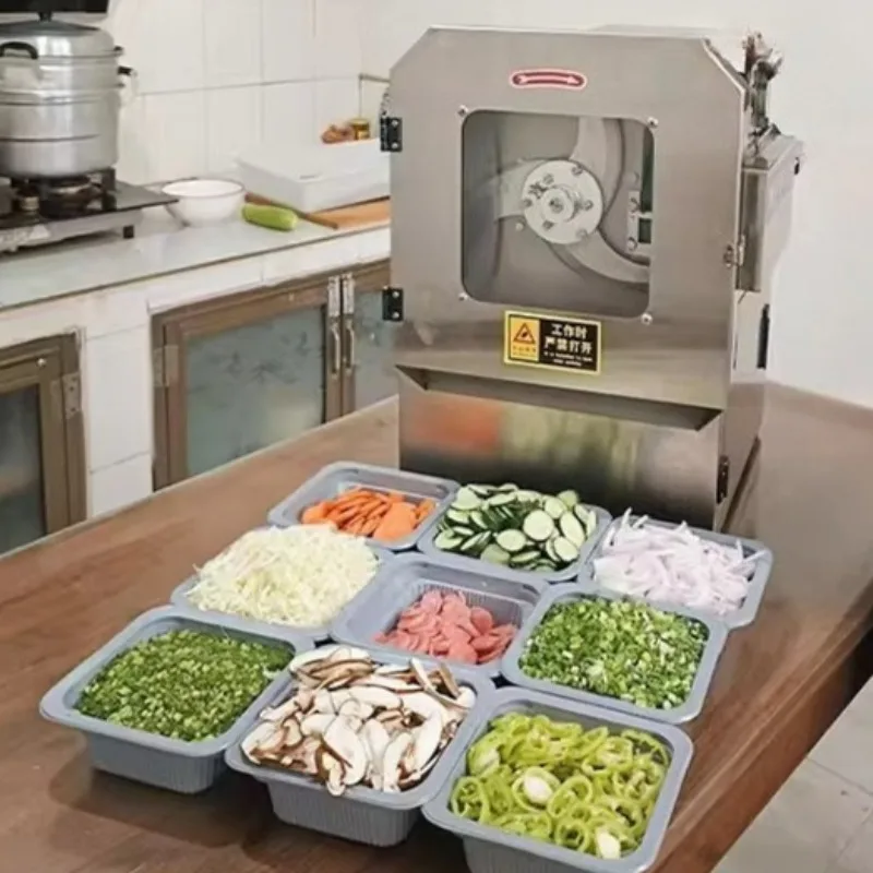 Commercial Automatic Multi-Function Vegetable & Meat Cutter - Electric Slicer Dicer for Chives  Meat  Lotus Root  Pepper Cabbage