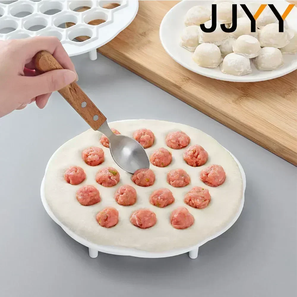 Molde para dumplings de 19 agujeros, herramienta de cocina, fabricante de raviolis de aluminio, fácil de usar para dumplings caseros, fiesta de cocina