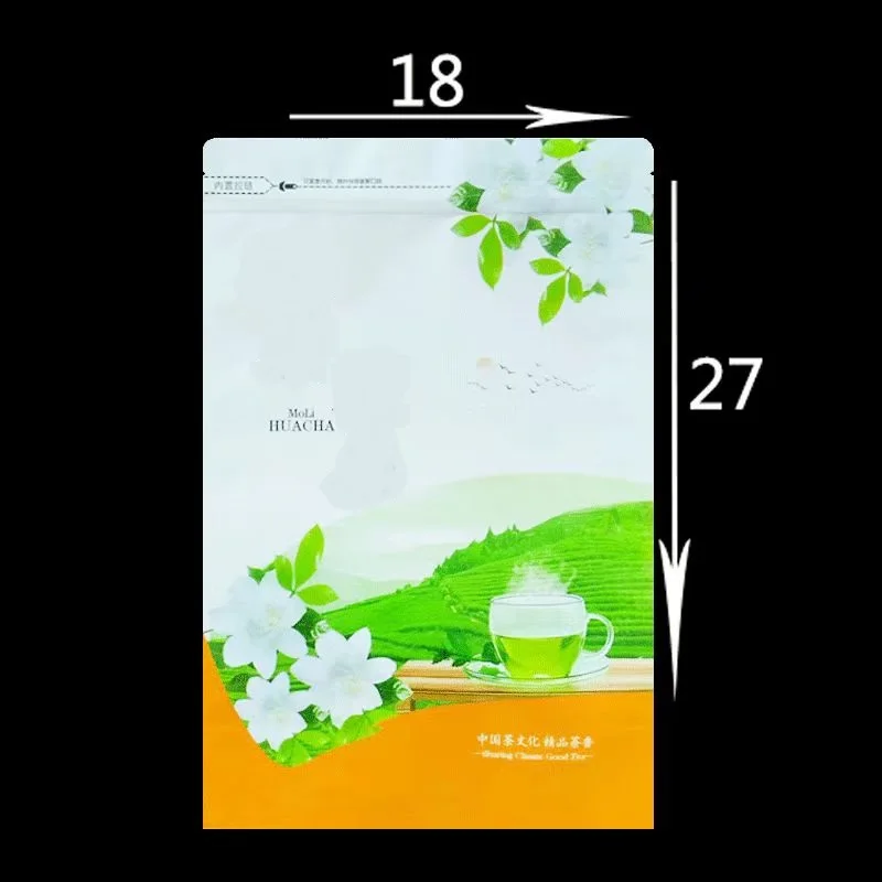 Chinese Jasmine Flower Tea Pot Zipper Bags Jasmine Flower Green Tea Jasmine Dragon Recyclable Sealing No Packing Bag 250g