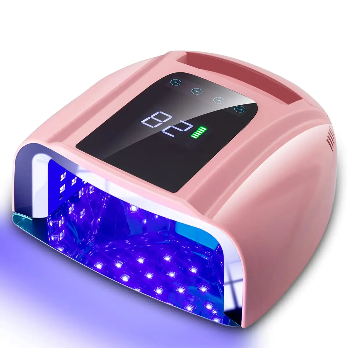 

96W Cordless UV LED Nail Lamp with Auto Sensor, Removable Stainless Steel Bottom for Quick Drying Fingernails and Toenails