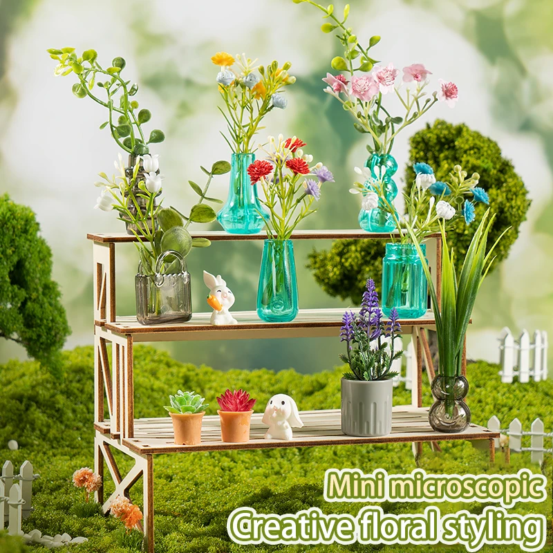 

Miniature Flower Art Kit Diy Building Block Flower Scene Garden Assembly Model Children'S Gift Ornament