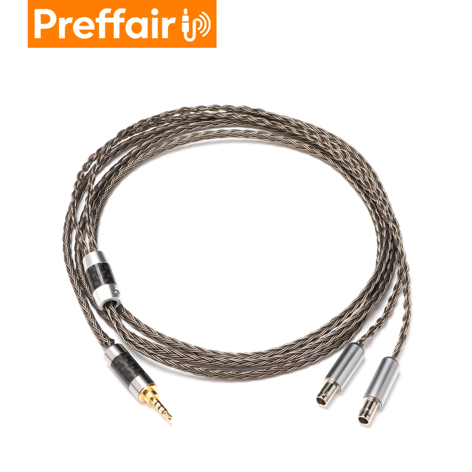 Preffair 16 Core OCC Male Plug Jack to Headphone Earphone Cable Compatible with HD800 HD800S - 2.5mm 3.5mm 4.4mm 6.35mm