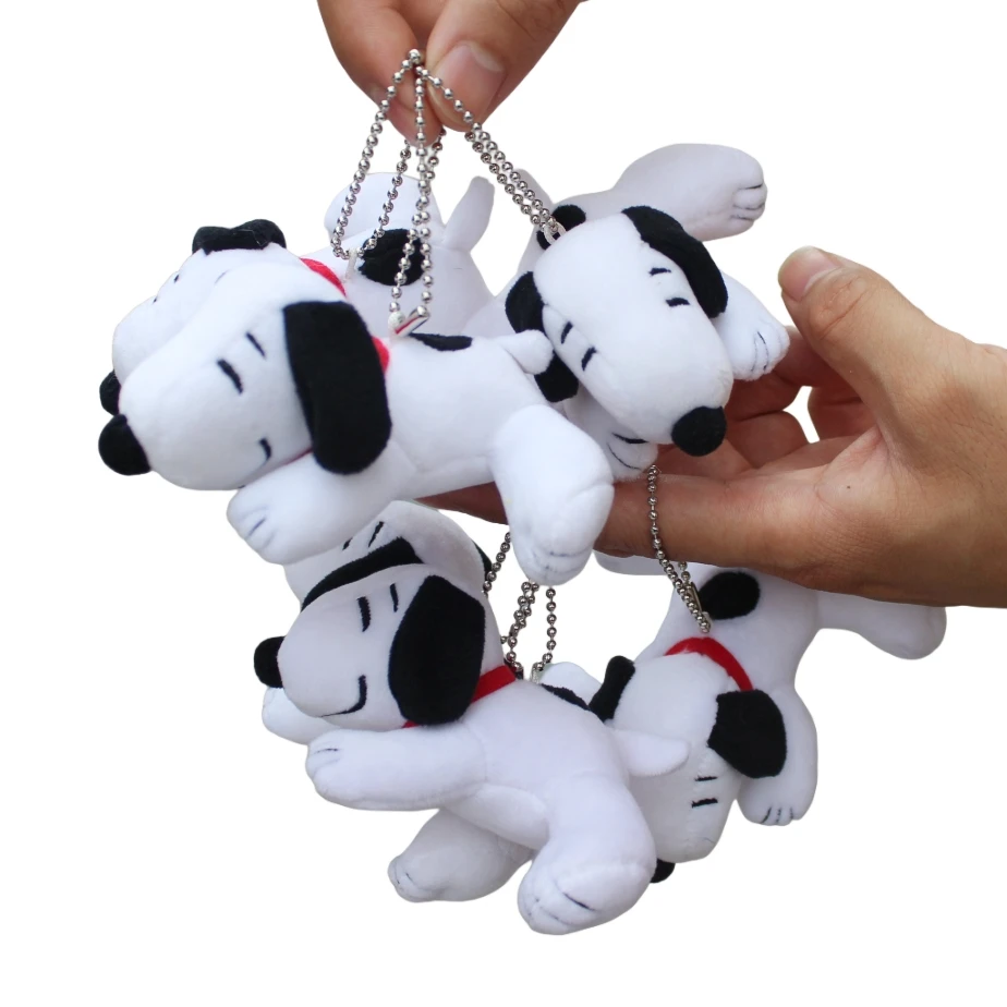 

24piece 10CM high quality Peanuts Snoopy Plush pendant toys Snoopy dog KEY CHAIN toys
