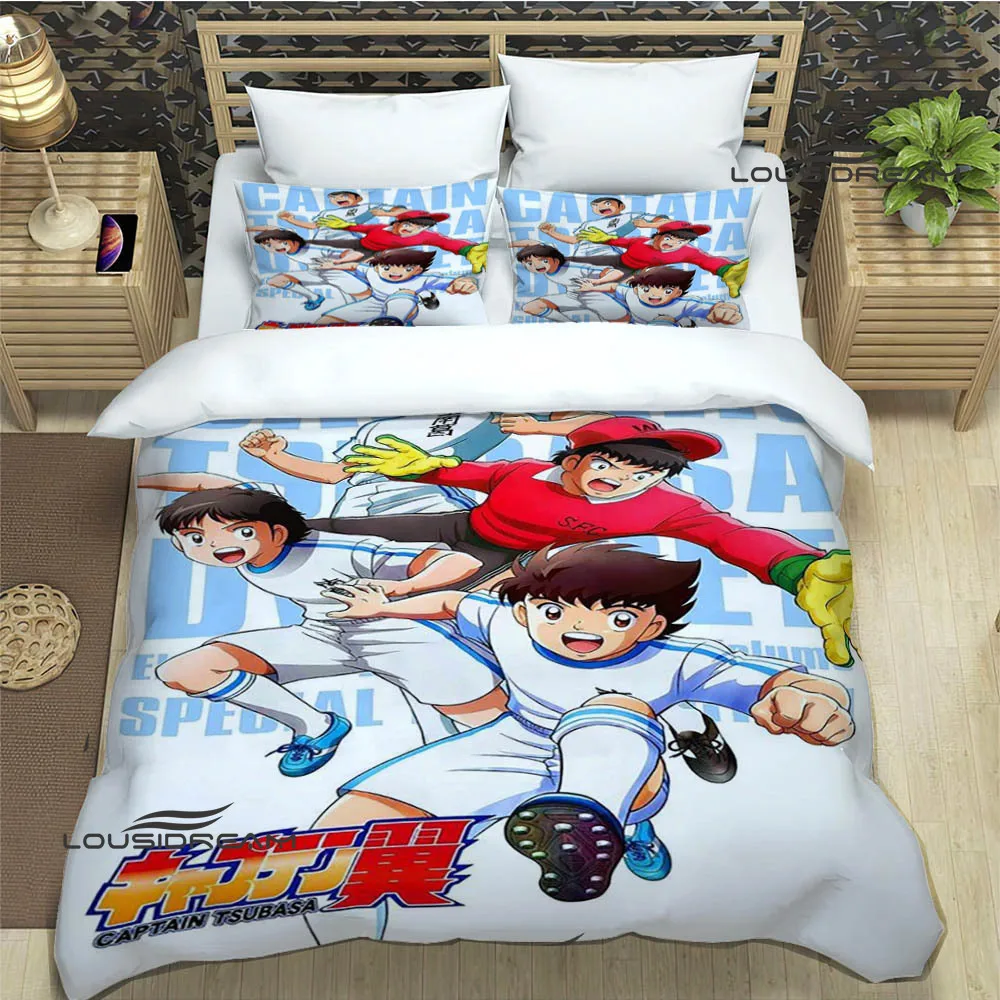 Captain Tsubasa Cartoon Bedding Sets exquisite bed supplies set duvet cover bed comforter set bedding set luxury birthday gift