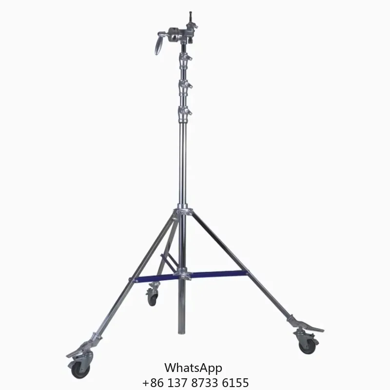6 Meters High Load Bearing 10kg Heavy Duty Stainless Steel Roller Camera Shooting Photographic Studio Tripod, Light Stand
