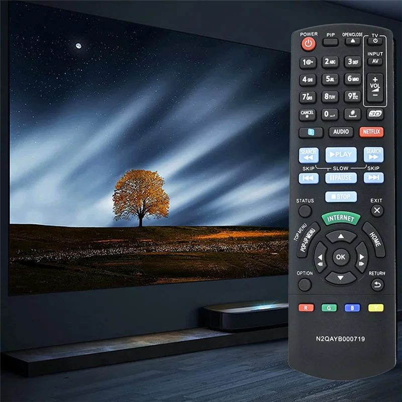 【Hot Cake】N2QAYB000719 Remote Control For Panasonic Blu Ray Disc Player DMP-BDT220 DMP-BDT120 BDT220C Remote Control Replacement
