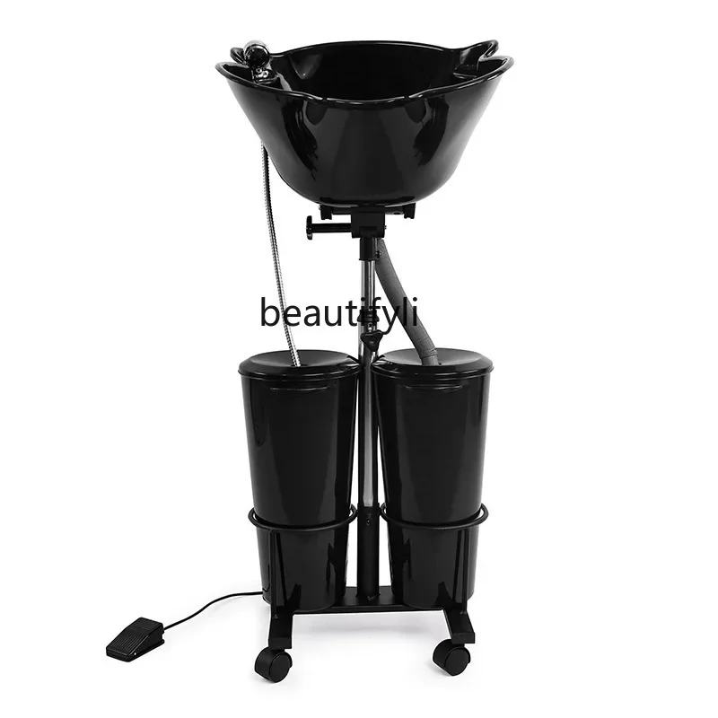 Shampoo Basin Hair Salon Vertical Thickened Double Barrel Electric Shampoo Chair Portable Portable Punch Basin