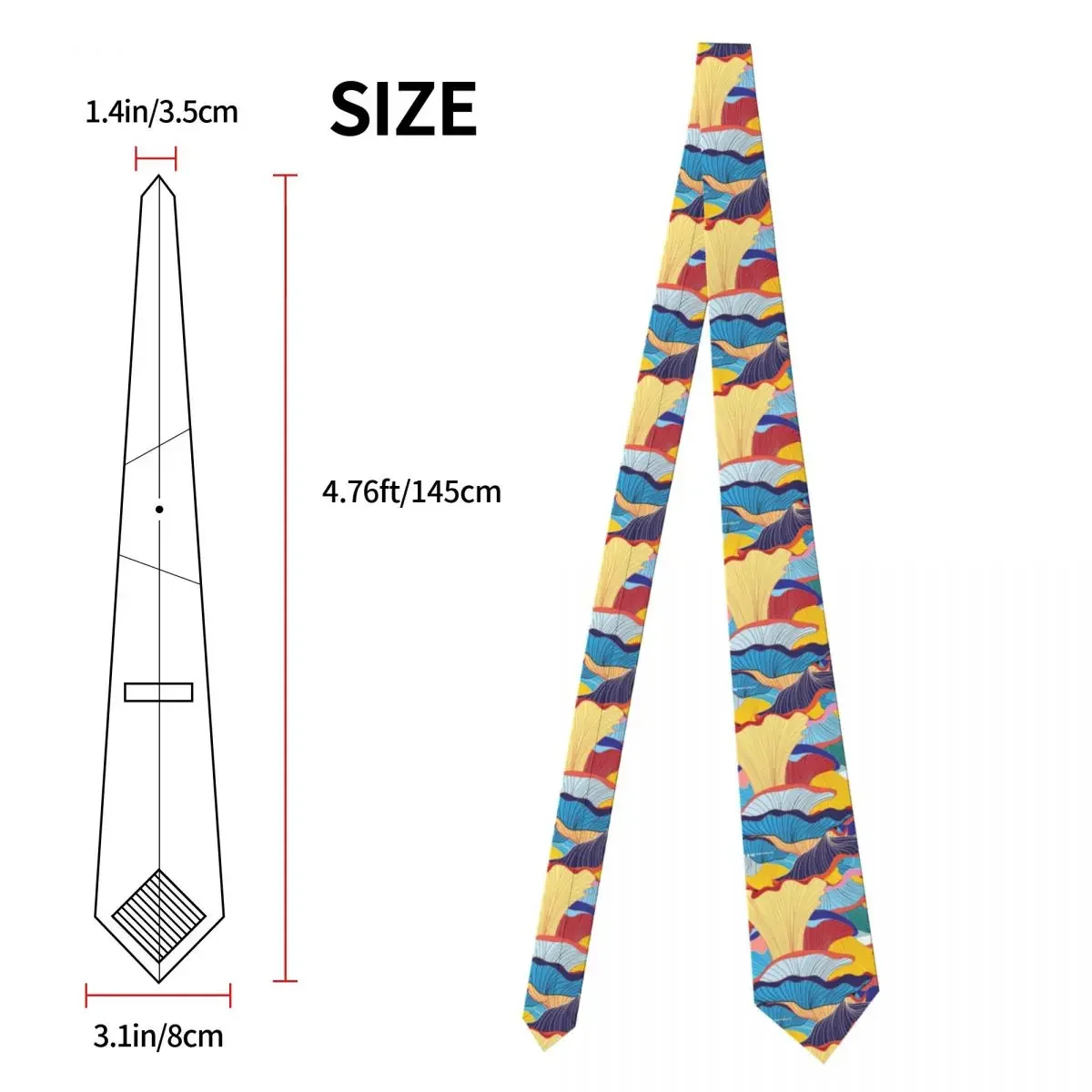 Men's Tie Retro Flower Texture Neck Ties Abstract Art Kawaii Funny Collar Tie Graphic Leisure High Quality Necktie Accessories