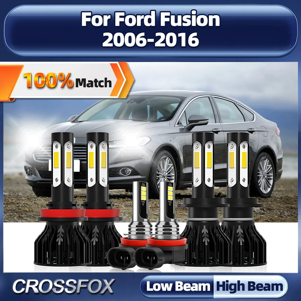 

60000LM Powerful LED Car Headlight Bulbs 6000K White Auto Fog Lights 12V 24V For Ford Fusion 2006-2011 2012 2013 2014 2015 2016