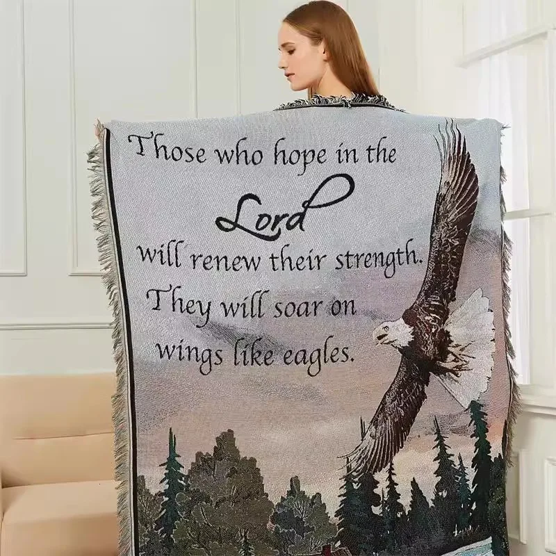 Tapestry Throw Thread Blanket Leisure Decorative Cover Cloth Sofa Towel Draped Carpet Valance Flag Blanket Gift Woven Versatile
