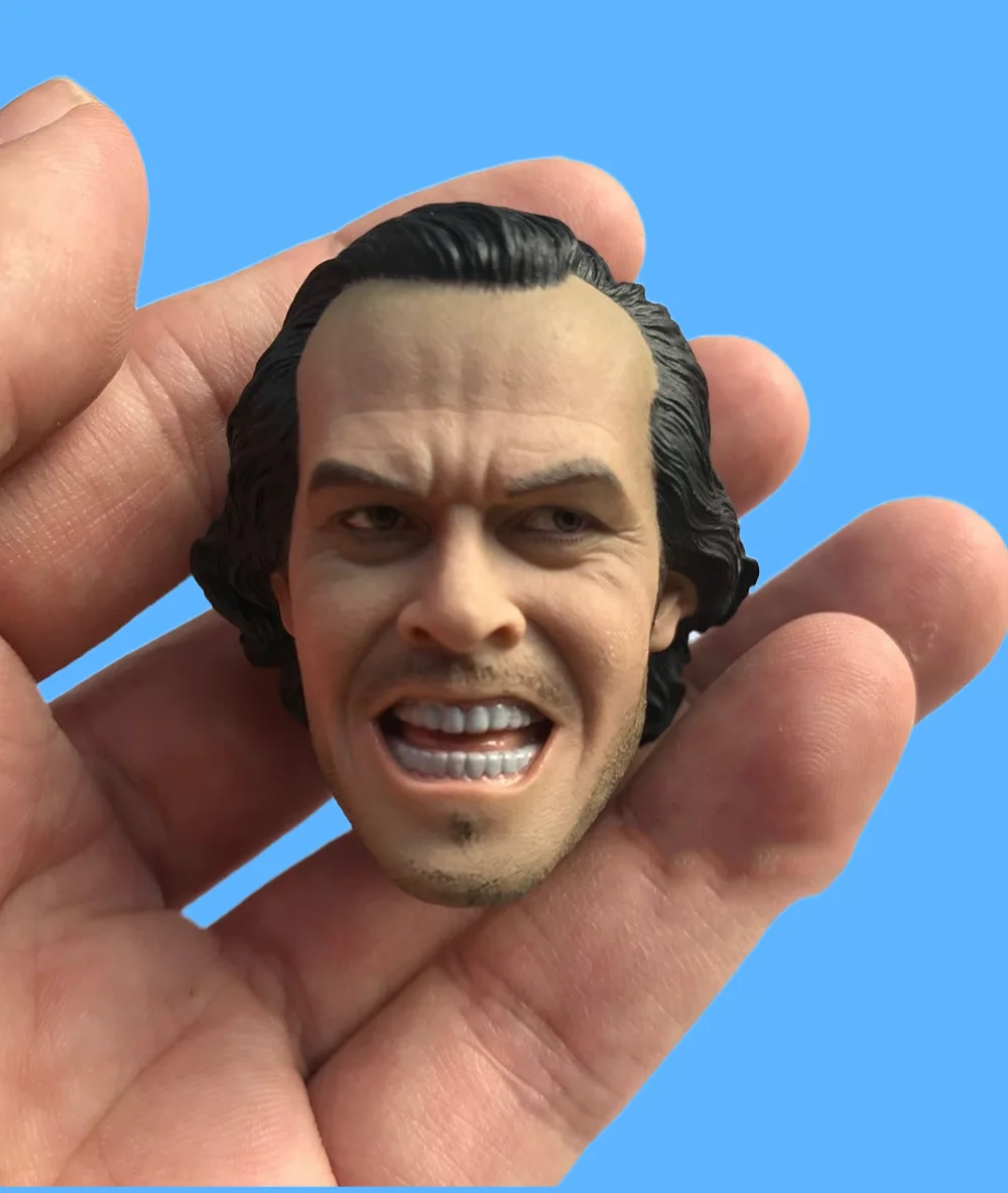1/6 Męska Głowa Jacka z Uśmiechem, Model do Rzeźbienia, Pasuje do Figur Akcji 12-calowych, Kolekcjonerski, DIY