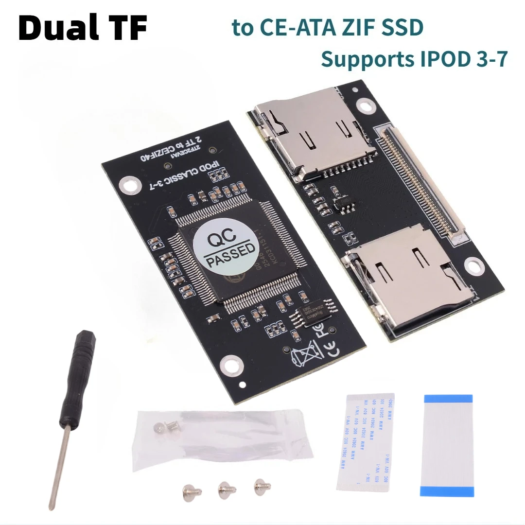 Dual 2 TF Card To CE ZIF Industrial Computer Video Recorder, Driving Instrument NAS, Support IPOD for Computer and Game Consoles