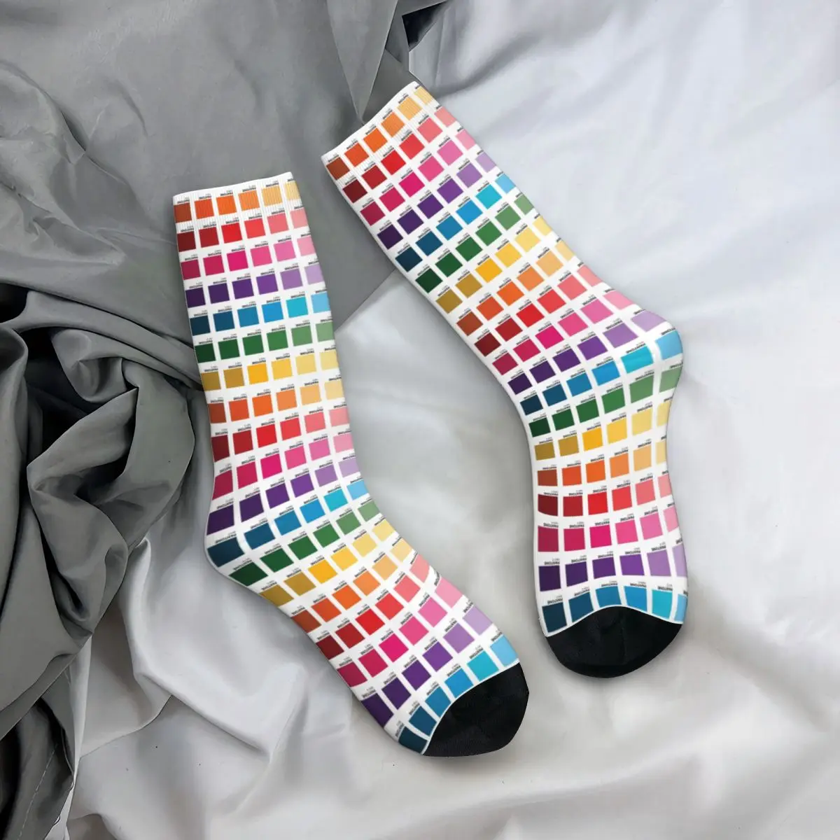 Shades Of Pantone Colors Socks Harajuku Super Soft Stockings All Season Long Socks Accessories for Man's Woman's Gifts