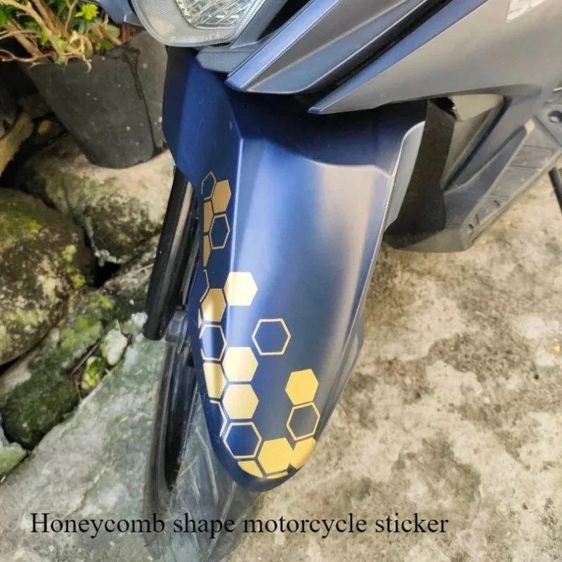 

Honeycomb shape car sticker Motorcycle battery car personality creative modification sticker body decoration car sticker