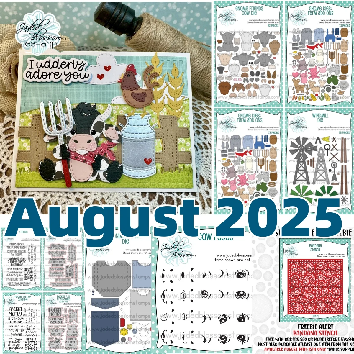 

Windmill Farm Add Ons Denim Pocket Metal Cutting Dies Cow Faces Clear Stamps Stencil for DIY Decorating Scrapbook Card 2025 New