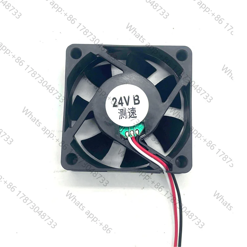 6cm 6020 DC24V 0.20A 3-wire speed measuring fan, dual ball bearing power supply frequency converter high air volume cooling fan