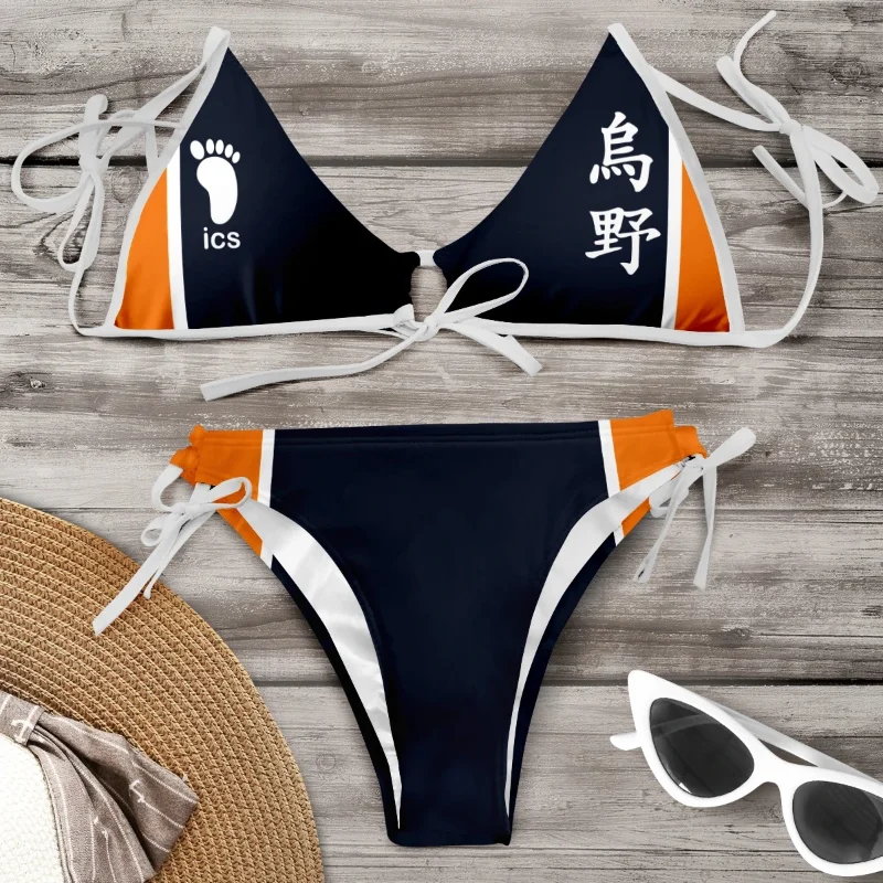 

Anime Haikyuu!! Karasuno School Figure Swimsuit Anime Peripheral Summer Bikini Beach Cartoon Holiday Boyfriend Girlfriend Gift