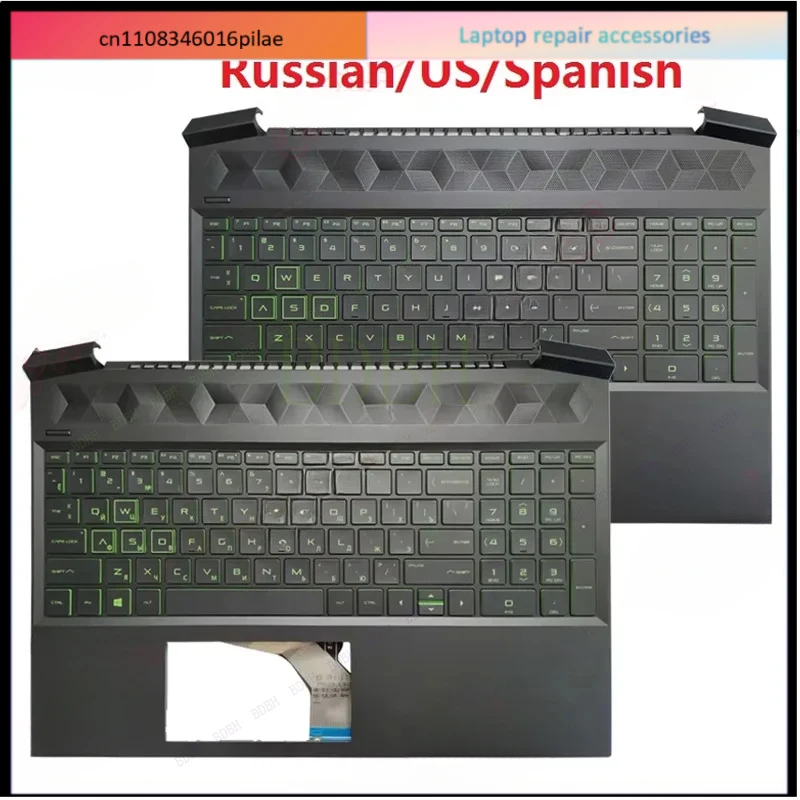 NEW for HP Pavilion Gaming 15-EC 15-ec0000 TPN-Q229 US/Spanish/Latin/Russian Laptop Keyboard Palmrest Cover