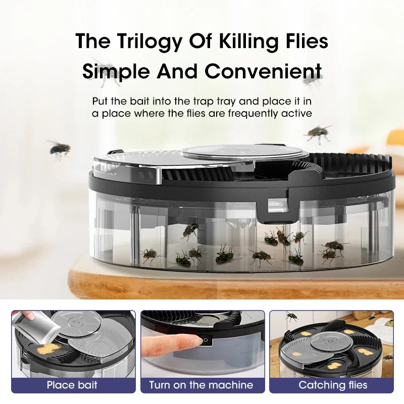 Electric Fly Killer USB Automatic Fly Feeder Indoor and Outdoor Insect Killer Insect Repellent Detachable Kitchen Pest Catcher