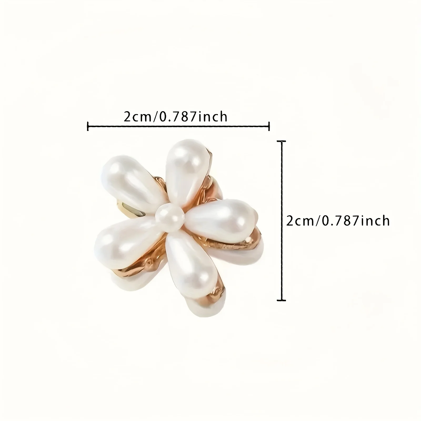 Flower hairpin - A cute side bangs accessory for women, perfect for everyday fashion with multiple uses. Comes in a 2-piece set, featuring a fresh and simple design. - Detail 1