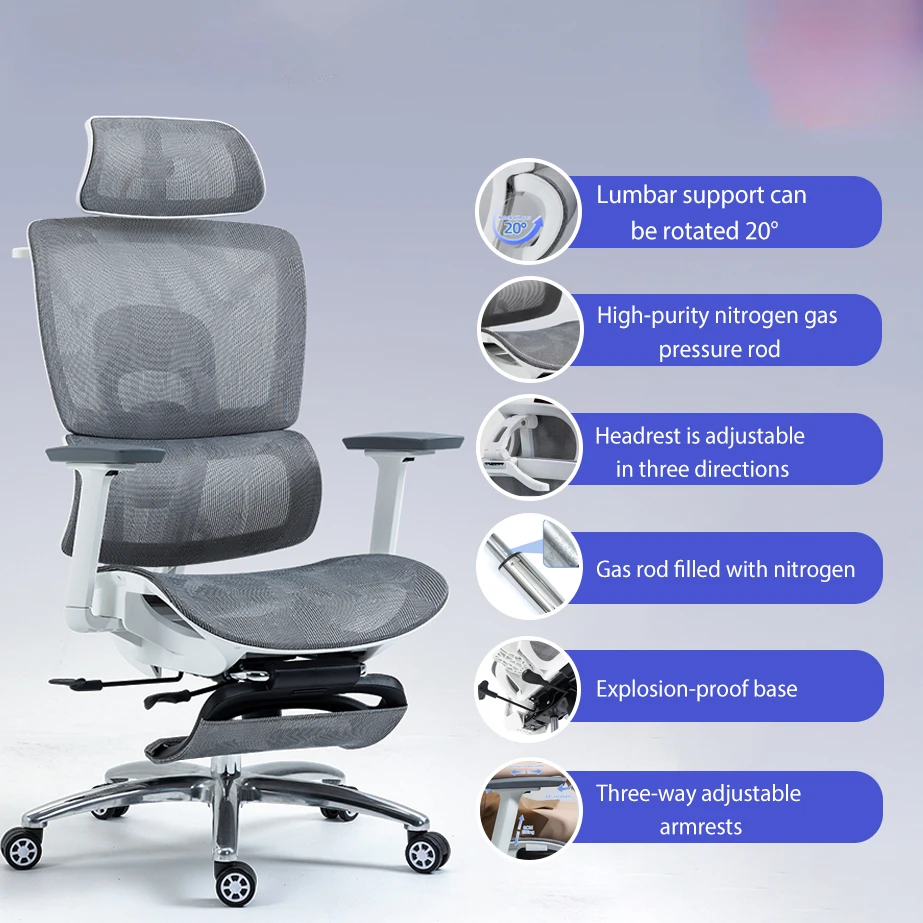 Ergonomic Chair Office 145° Can Lie Gaming Chair 3D Armrest Elastic Waist Support Computer Seat Home Hanger Muebles Furniture