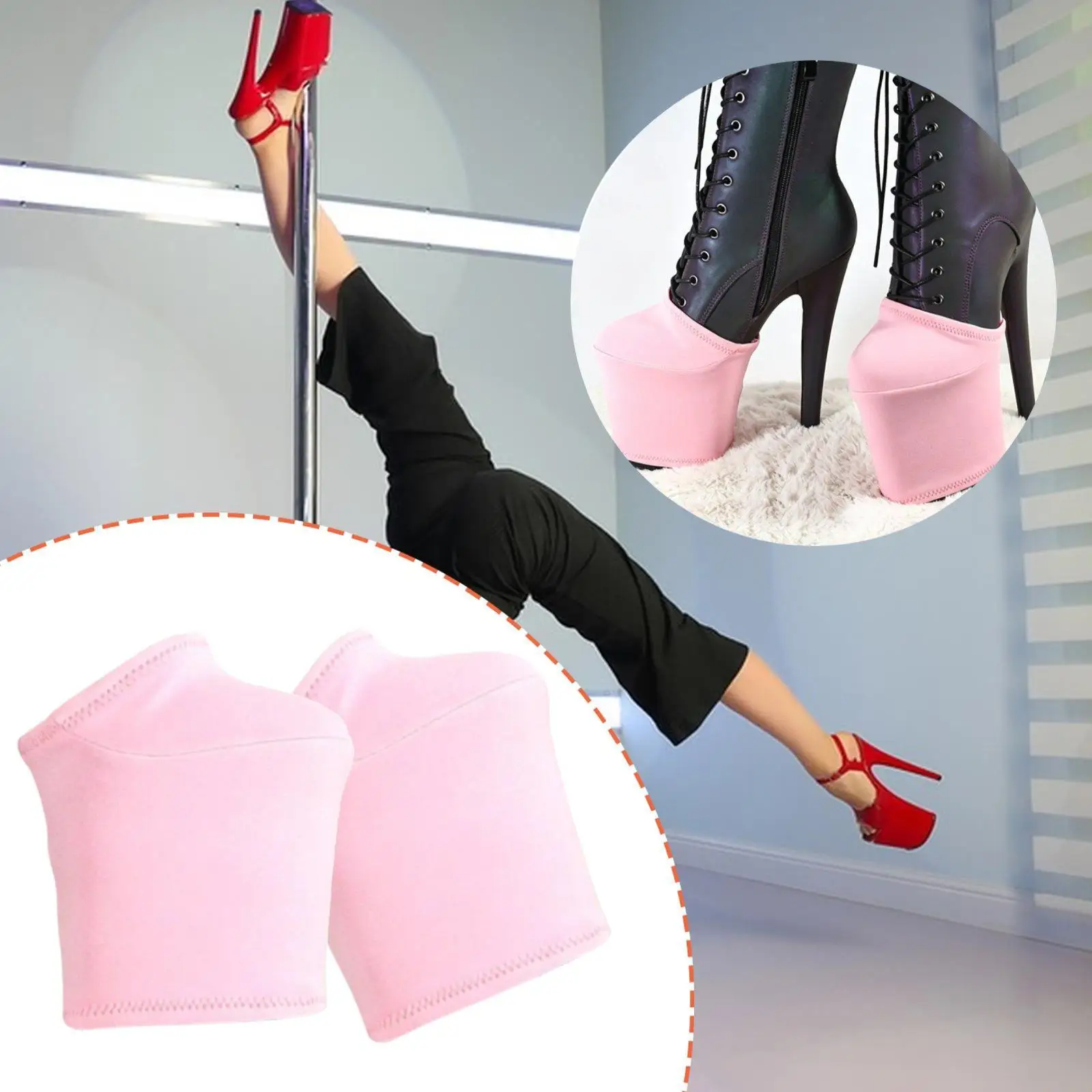 Pole Dance Shoe Protectors Anti Slip Dance Accessories Stripper Shoe Covers Pole Dancing Boot Protectors for 8 inch Heels