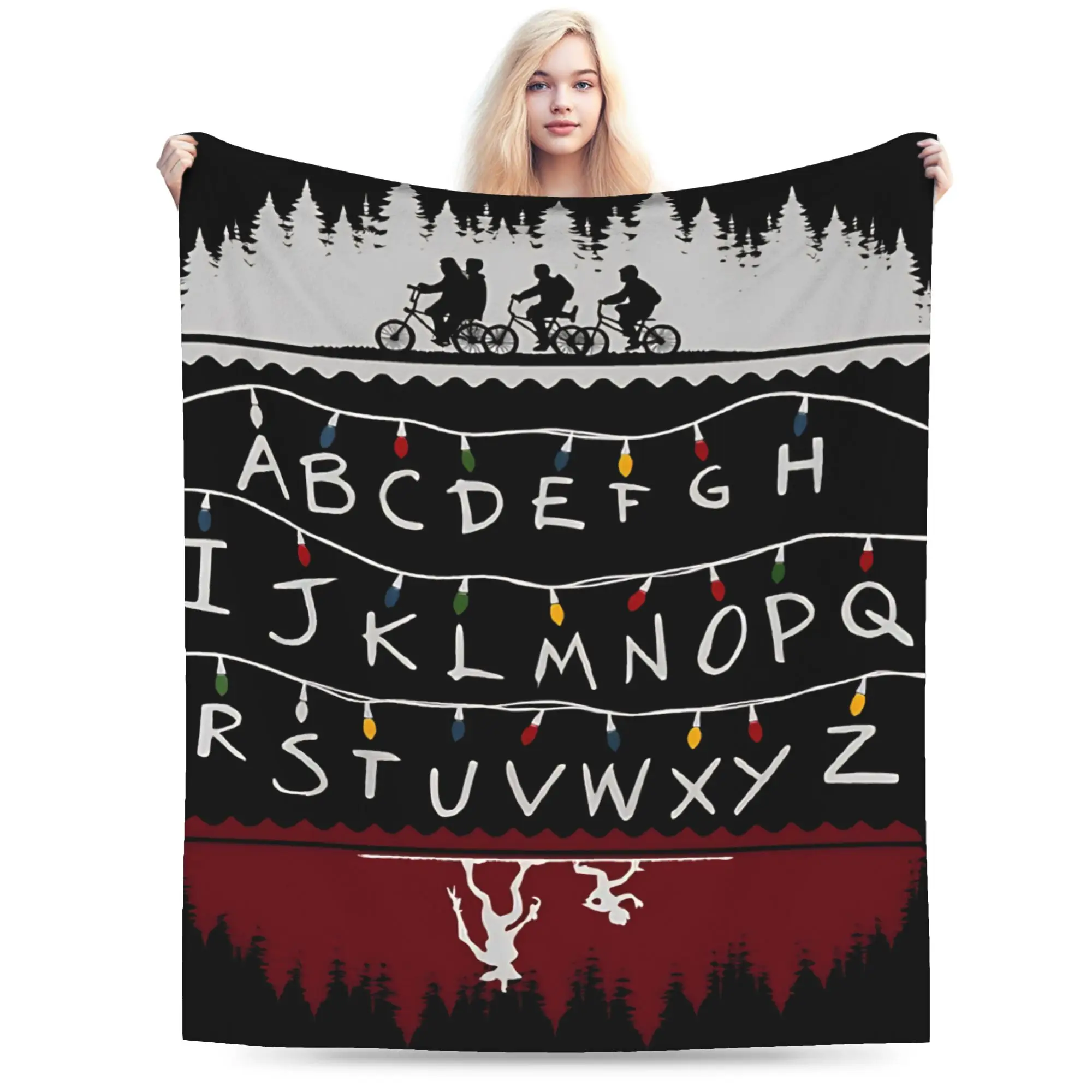 Christmas Things lights Warm Blanket  Fashion Travel Office Throw Blanket Couch Chair Flannel Bedspread Sofa Bed Cover