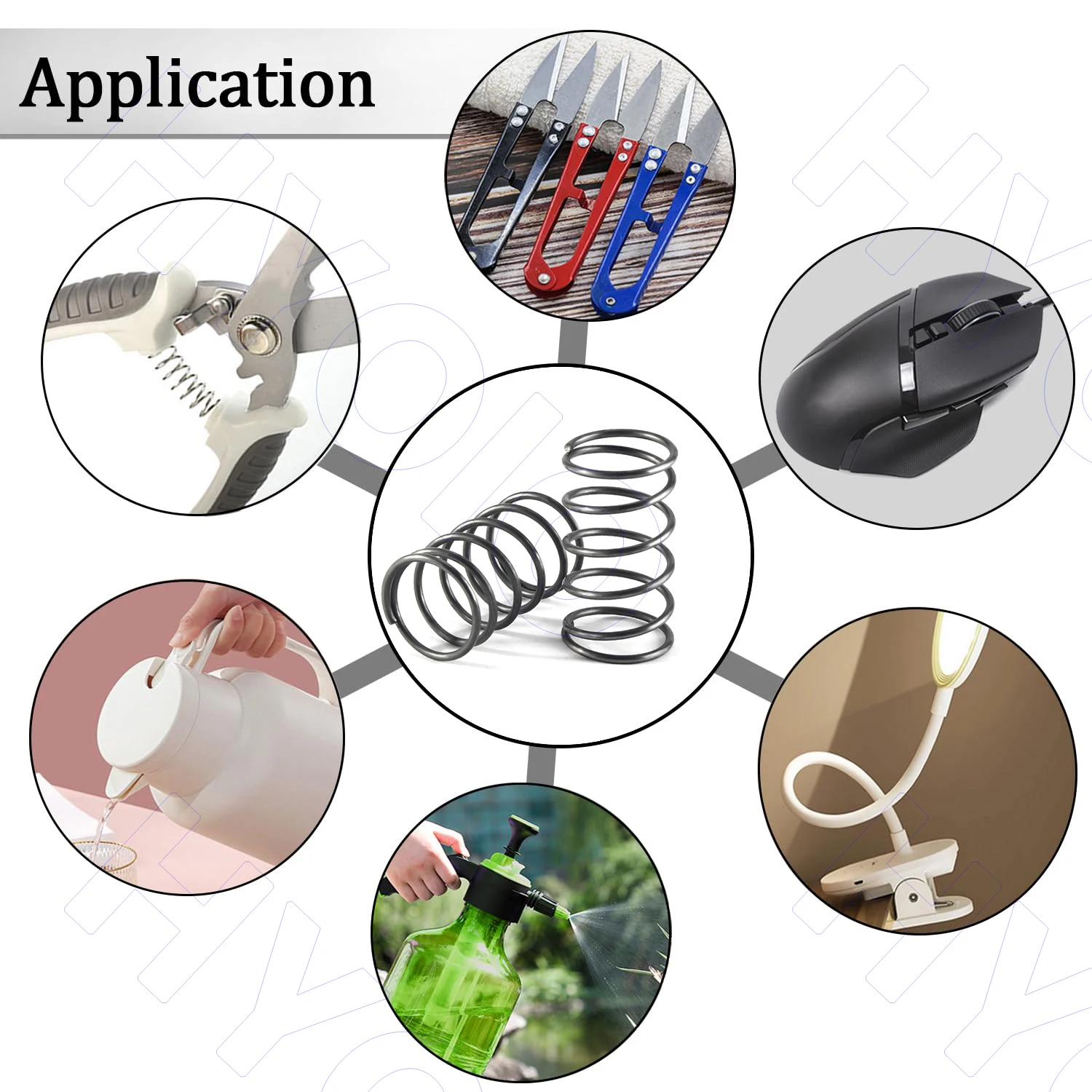 Wire Diameter 0.6mm Spring Steel Compression Springs Pressure Spring Outer Diameter 3mm to 14mm Length 5mm to 300mm