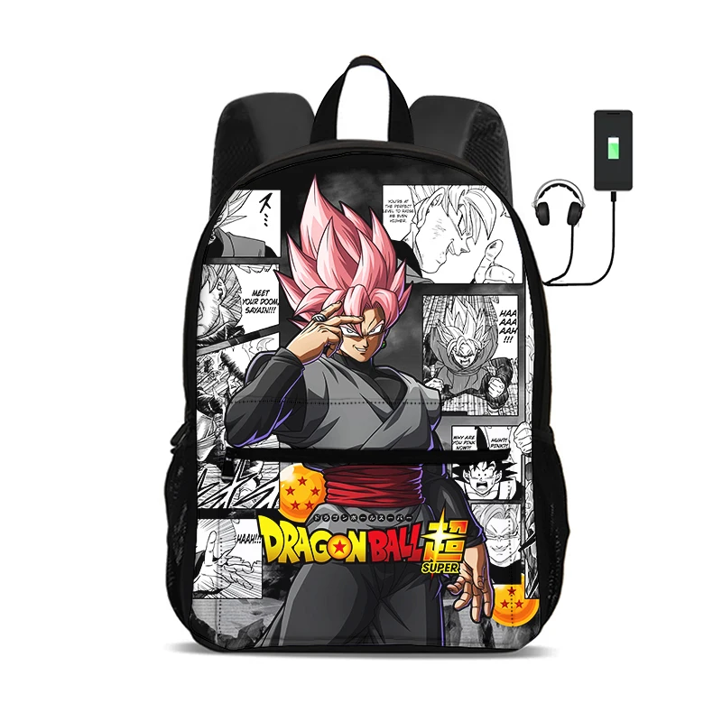 Dragon Ball Backpack Super Saiyan Goku Large Capacity & Light Weight Bags for Student Rucksack for Boys Girls Best Gift