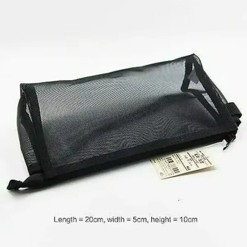 Transparent Mesh Pencil Case MUJIs Nylon Pencil Bag Large Capacity Creative Stationery Box Office Student Nylon Pen Box Bag