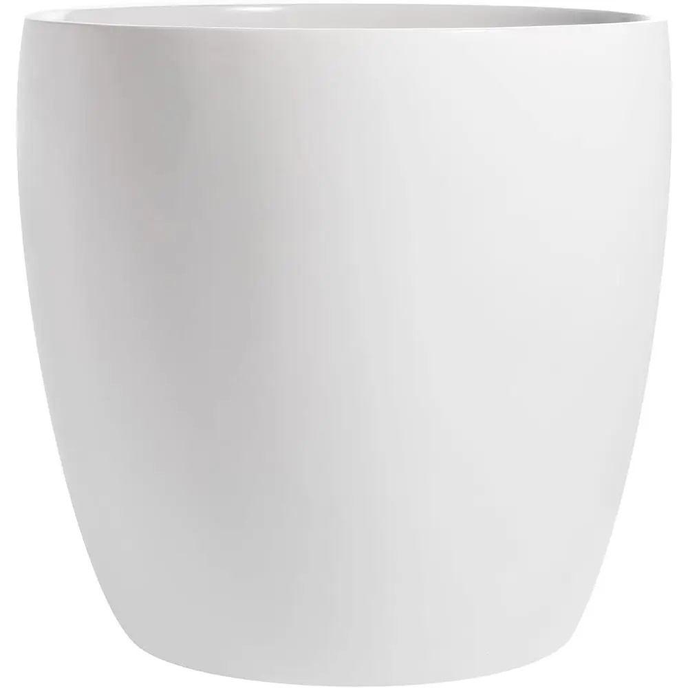 

Round Cylinder Fiberglass Planter, White, 10.75 Inch
