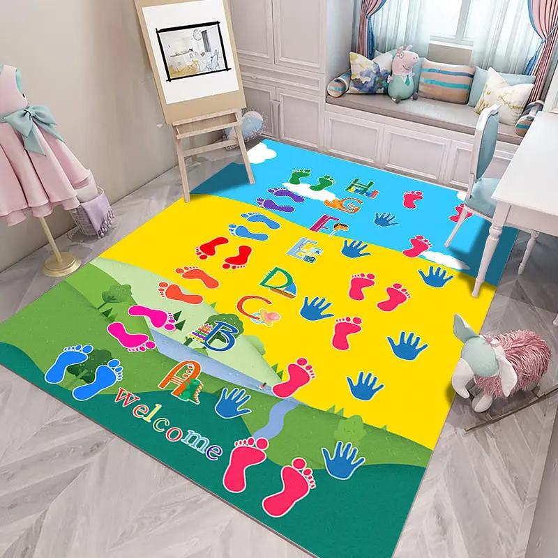 Carpet Early Education Flying Chess Carpet Kindergarten Cartoon Parent-Child Game Mat Children's Crawling Mat Bedside Blanket
