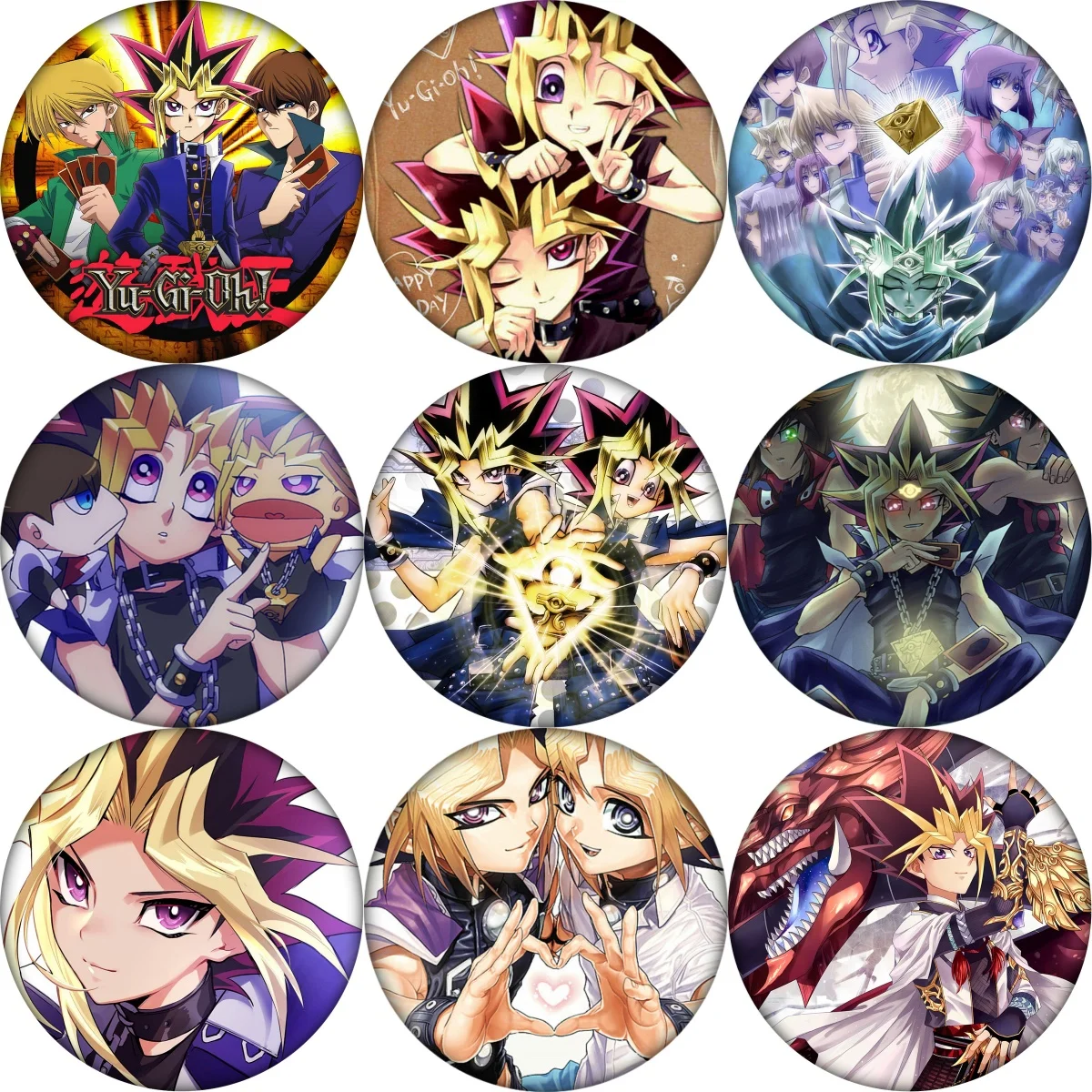 

58MM Yu-Gi-Oh Cosplay Badge Anime Brooch Pin Accessories For Clothes Backpack Decoration gift