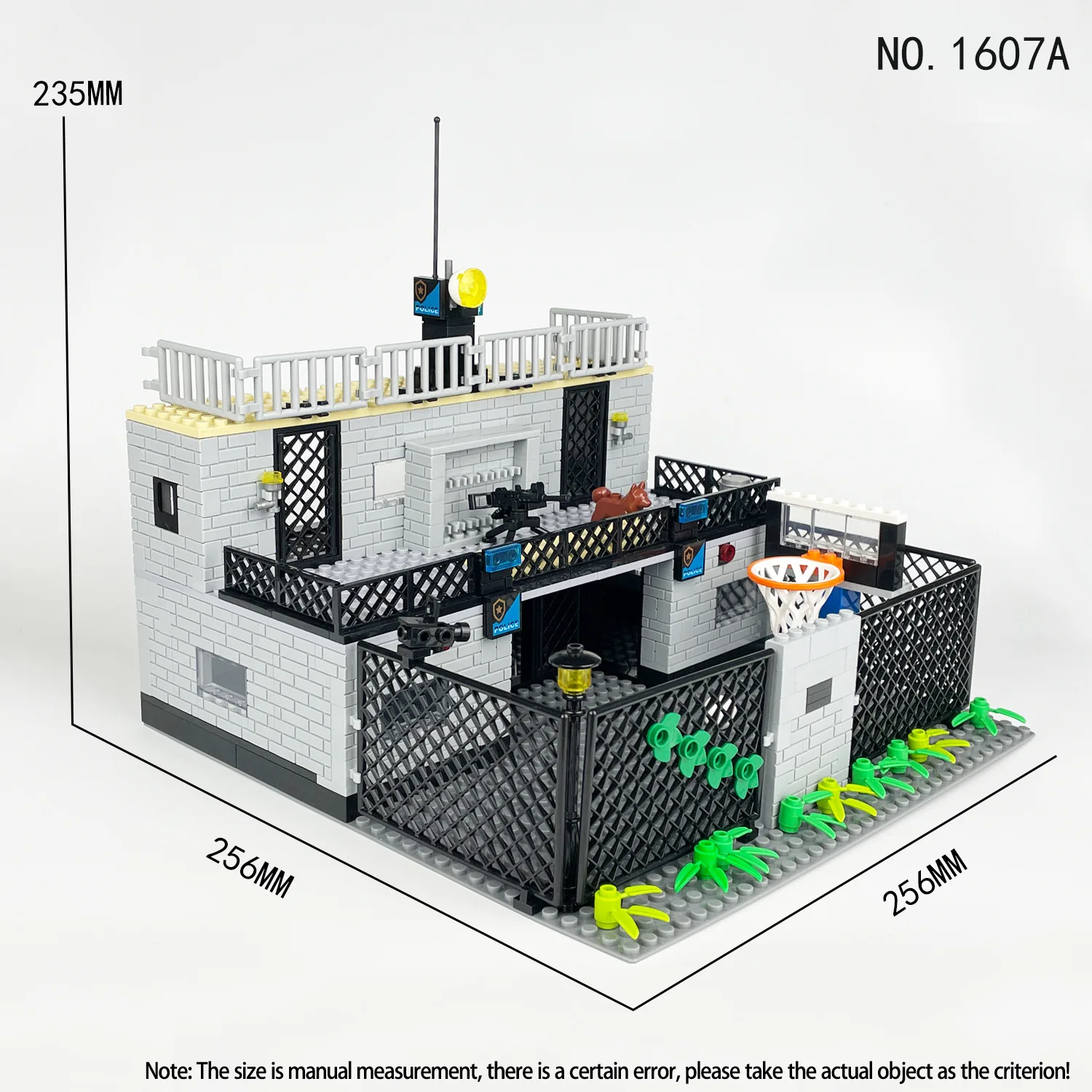 MOC WW2-Building Block Brinquedos para Crianças, Sentry Tower, Building Block Acessórios, Basketball Court Modelo Tijolo, Fit para Presentes