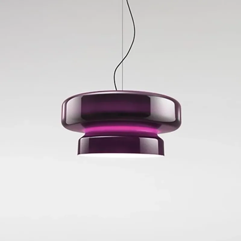 2025 Rode moderne glazen hanglamp voor plafond Led Home Decor Lustres Glazen hanglamp Eettafel Bar Lichtpunt - afbeelding 1