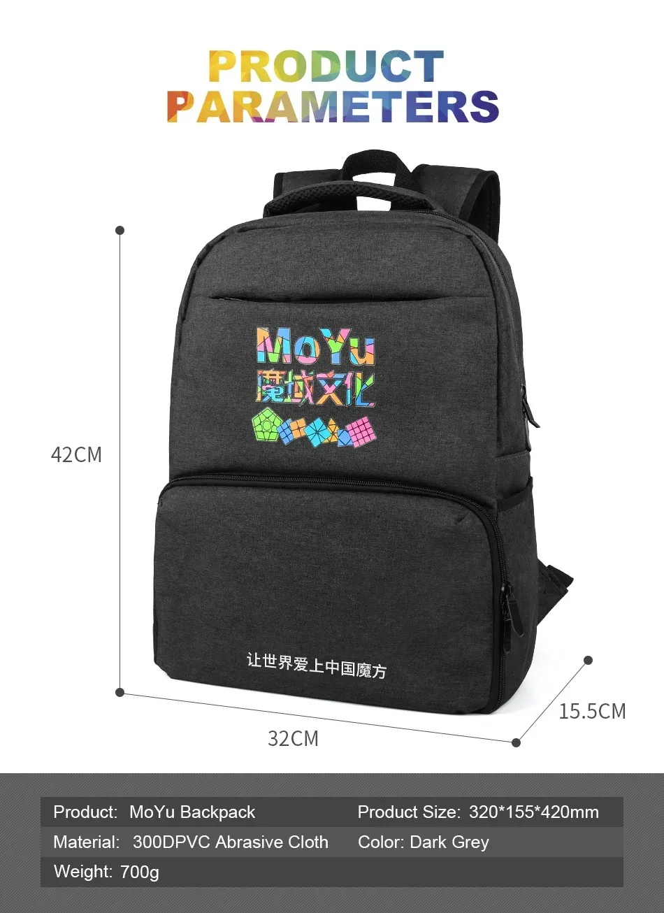 MoYu Rucksack Tasche Schwarz Professionelle Rucksack Tasche Für Magic Puzzle Cube 2x2 3x3x3 4x4 5x5 6x6 7x7 8x8 9x9 Schulter Tasche Handtasche – Detail 16