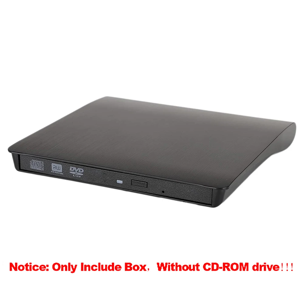 Non Slip USB 3.0 SATA External DVD CD-ROM RW Player Optical Drive Enclosure Case
