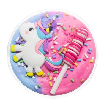 60 ml Renkli Unicorn Kabarık Balçık Tutkal Tereyağı Pamuk Çamur Modelleme Diy Şeker Reçine Aksesuarları Balçık Antistres Stres Giderici Oyuncak