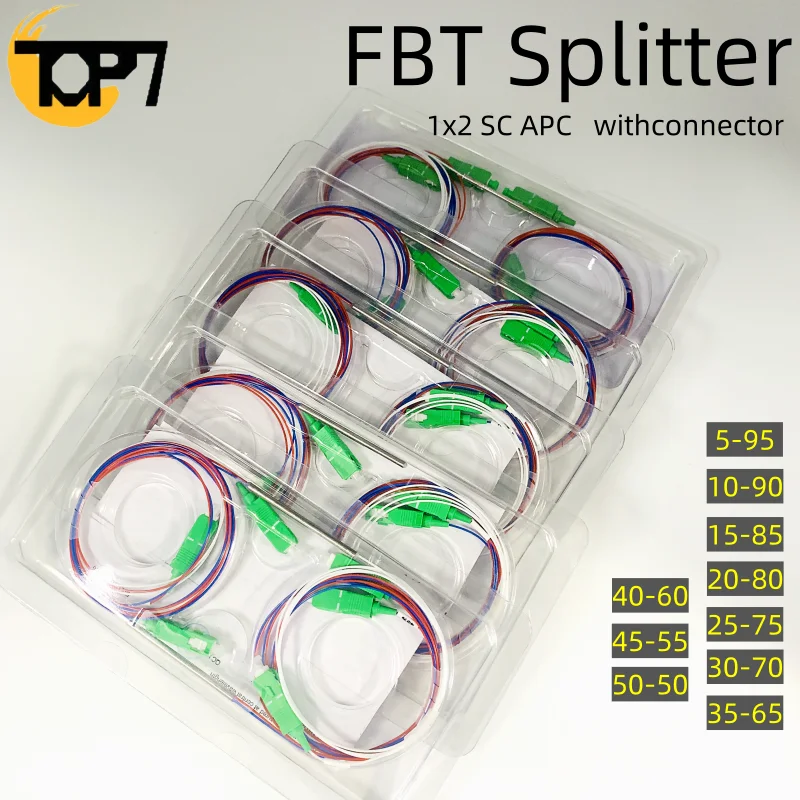 

Оптический соединитель FBT Разветвитель с разъемом 1x2 Оптоволоконный соединитель 2/95 10/90 15/80 20/80 25/75 30/70 35/65 45/65PLC Разветвитель