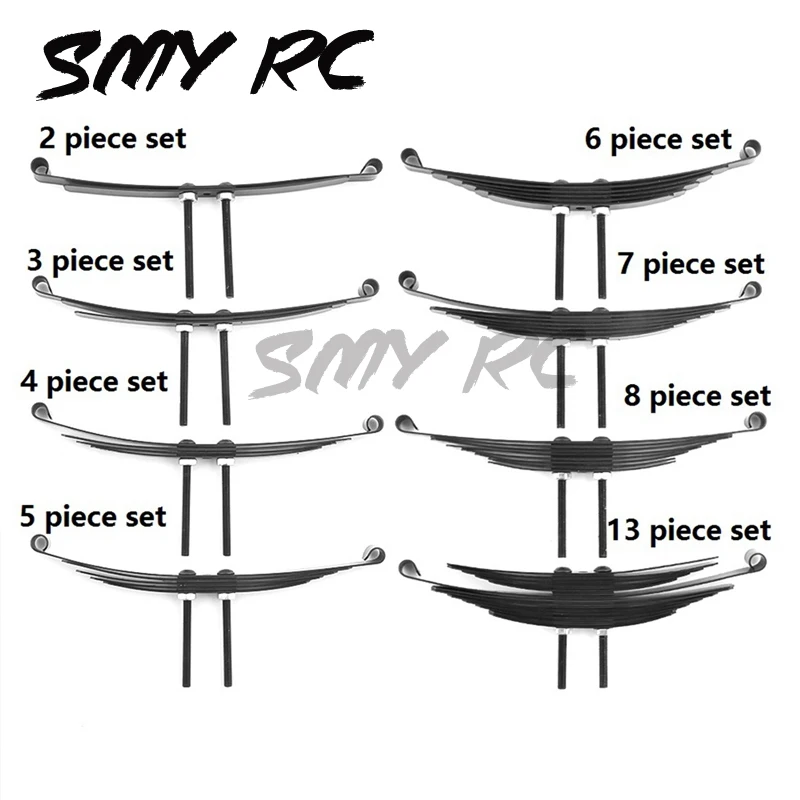 1 para stalowych sprężyn liściowych do 1/14 Tamiya RC ciągnik siodłowy z przyczepą Model samochodu części zamienne akcesoria