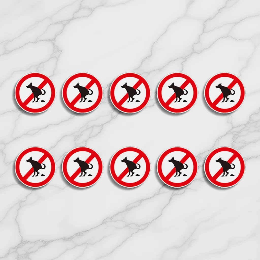 صديقة للبيئة لا الحيوانات الأليفة التبرز علامة ملصق مضاد للماء للاستخدام في ساحة نافذة الحديقة في الهواء الطلق #1