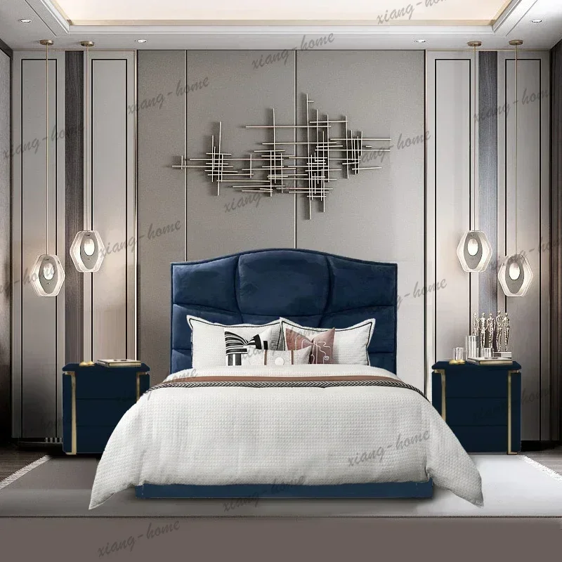 FG Bedroom Furniture Headboard Frame 150X 200 Bed Queen King Size Lit Twin Bed Luxury Space Saving Cama De Casal Bett Yatak