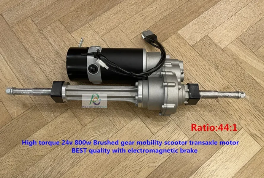 Power torque 24v 800w Brushed gear mobility scooter transaxle motor with electromagnetic brake