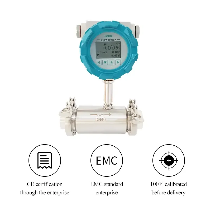 3 Inch High Temperature Clamp Type Liquid Digital Turbine Flow Meter