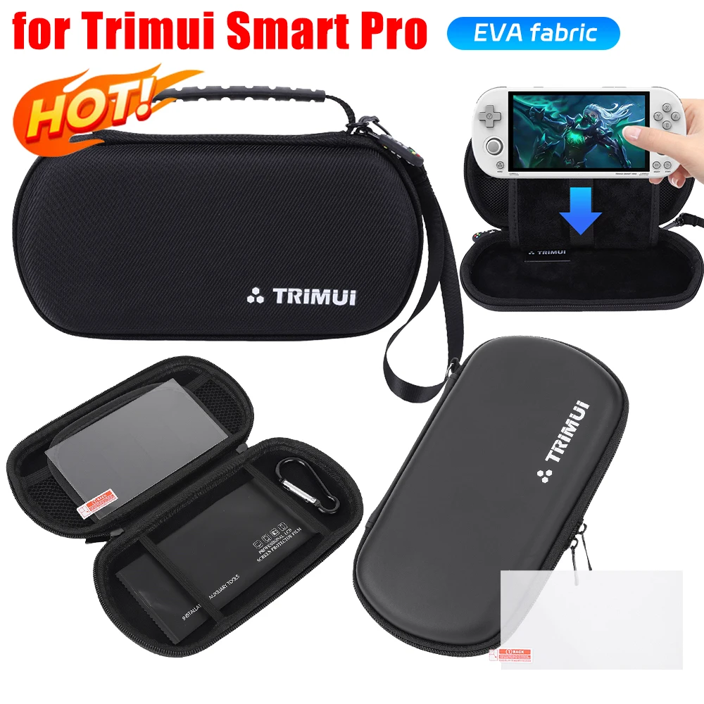 For Trimui Smart Pro Carrying Case Handheld Game Console Black Hard Travel Storage Bag Video Game Console Portable Bag NEW image 2